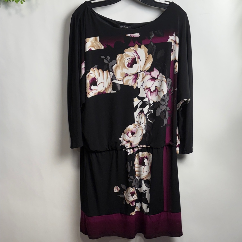 Elegant Floral Long Sleeve Dress